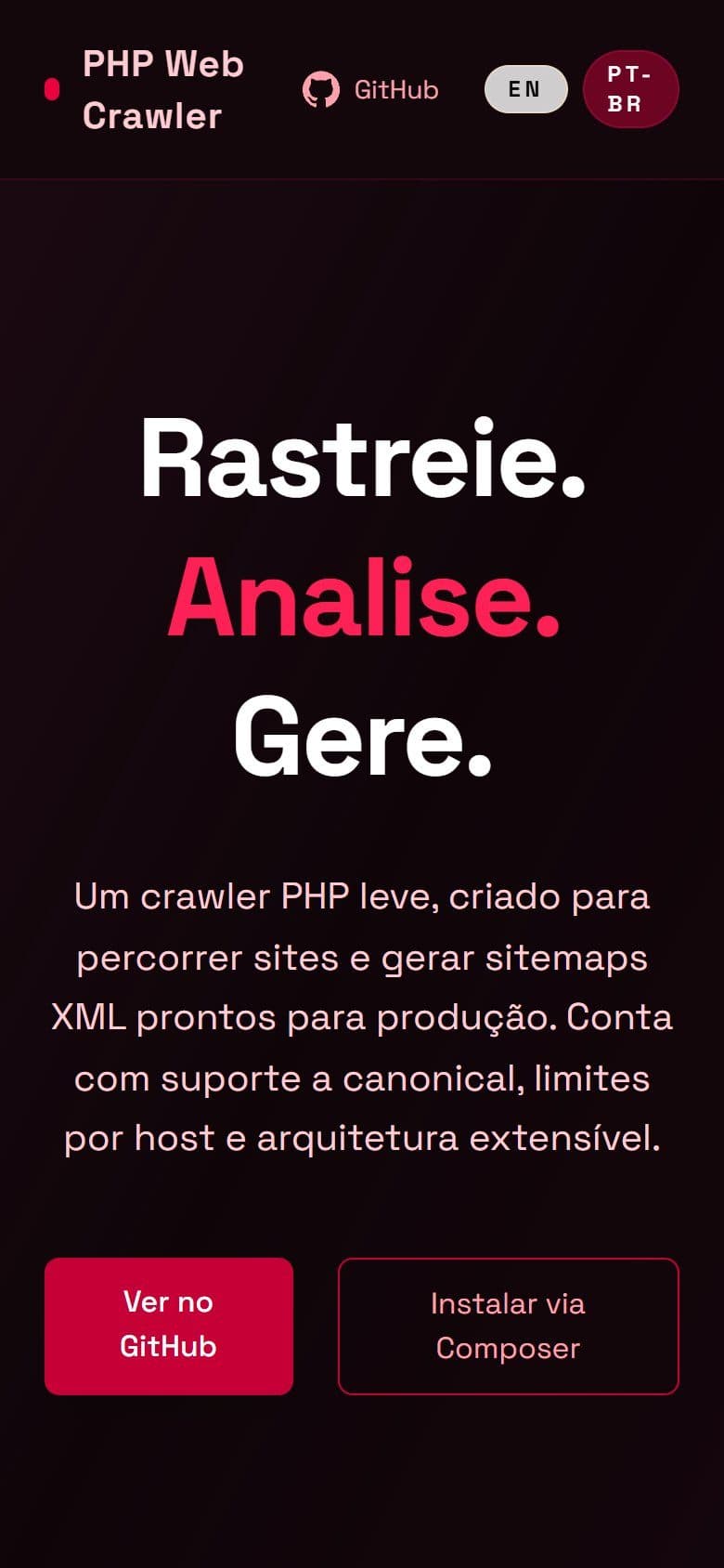 PHP Crawler — On mobile