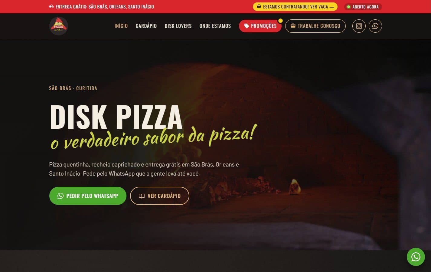 Disk Pizza: Pizzeria website · Proposal · not published